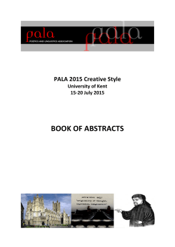 book of abstracts - Kent Blogs