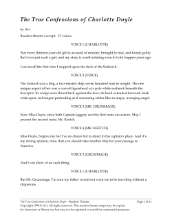 The True Confessions of Charlotte Doyle