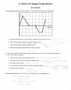 2.3 Rates of Change Group Review