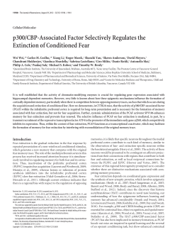 p300/CBP-Associated Factor Selectively Regulates the Extinction of