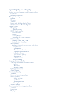 Spelling - Routledge