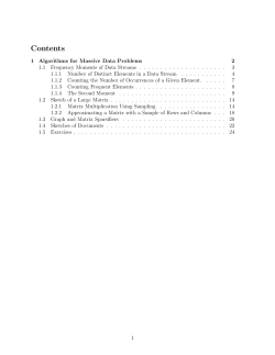 Algorithms for Massive Data Sets