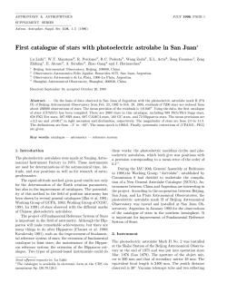 First catalogue of stars with photoelectric astrolabe in San Juan