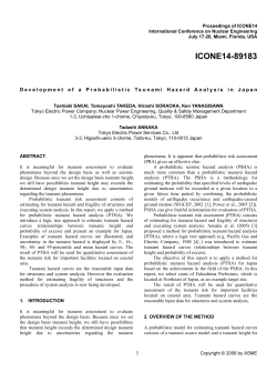 Development of a Probabilistic Tsunami Hazard Analysis in Japan