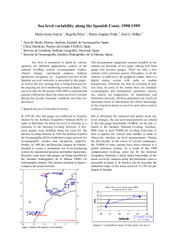 sea-level variability - Instituto Espa&ntilde;ol de Oceanograf&iacute;a