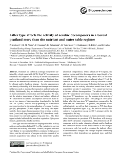 Litter type affects the activity of aerobic decomposers in a boreal