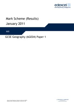 Mark Scheme (Results) January 2011