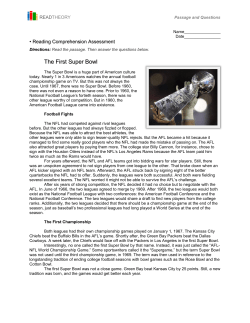 The First Super Bowl - Learn How to Read English