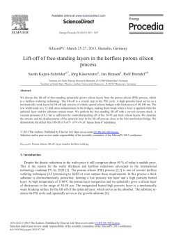Lift-off of Free-standing Layers in the Kerfless Porous Silicon Process