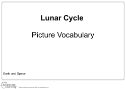 Lunar Cycle Picture Vocabulary