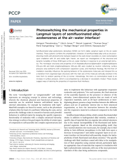 Photoswitching the mechanical properties in Langmuir layers of