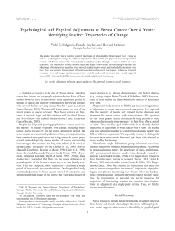 Psychological and Physical Adjustment to Breast Cancer Over 4 Years