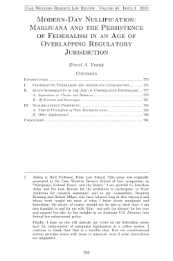 Modern-Day Nullification: Marijuana and the Persistence of