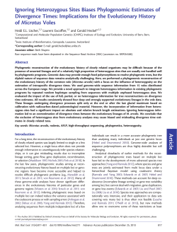 Article Ignoring Heterozygous Sites Biases