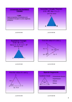 Lesson 3-6 Isosceles and Equilateral Triangles