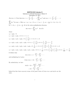 Notes 13 - Cornell Math