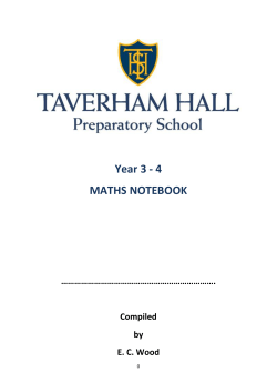Maths Notebook for Years 3 and 4