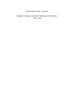 BORDERLINE CRIME Fugitive Criminals and the Challenge of the