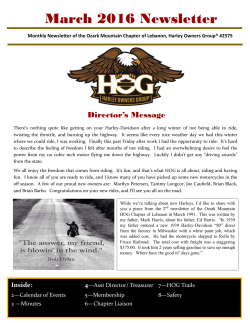March 2016 Newsletter - Ozark Harley