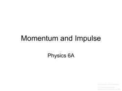 Momentum and Impulse