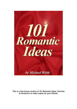 This is a free bonus version of 101 Romantic Ideas. Feel free to