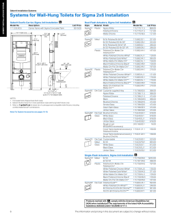 Systems for Wall-Hung Toilets for Sigma 2x6 Installation