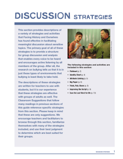 Discussion Strategies - Facing History and Ourselves