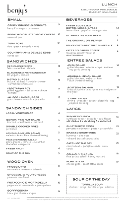 LUNCH SMALL LARGE SANDWICH SIDES BEVERAGES