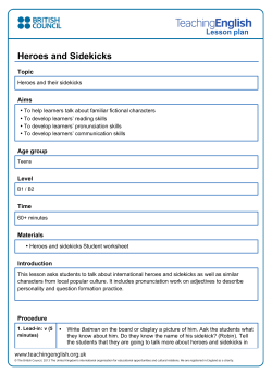 Heroes and Sidekicks