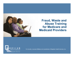 Fraud, Waste and Abuse Training for Medicare and Medicaid
