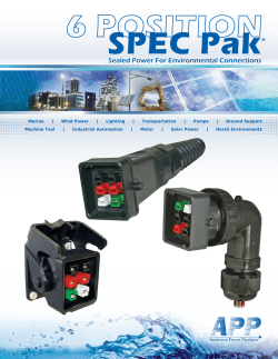 6 Position SPEC Pak Data Sheet