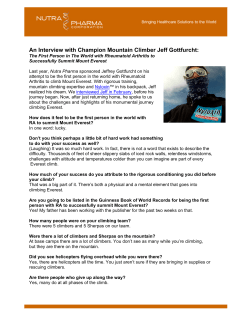 An Interview with Champion Mountain Climber Jeff Gottfurcht: