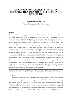 employment of colaizzi`s strategy in descriptive