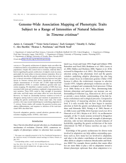 Genome-Wide Association Mapping of Phenotypic Traits Subject to