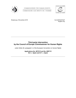 Third party intervention by the Council of Europe