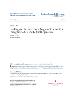 Fracking and the Rural Poor - Digital Repository @ Maurer Law