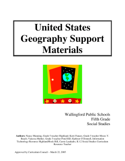 United States Geography Support Materials
