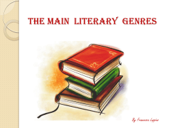 THE MAIN LITERARY GENRES