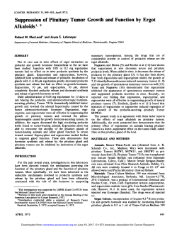 Suppression of Pituitary Tumor Growth and