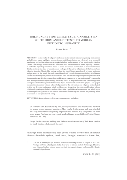 THE HUNGRY TIDE: CLIMATE SUSTAINABILITY EN ROUTE FROM