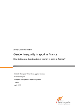 Gender inequality in sport in France