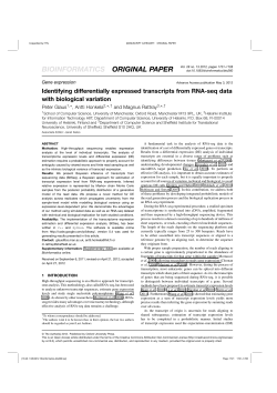 Identifying differentially expressed transcripts