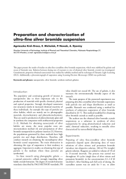 Preparation and characterization of ultra