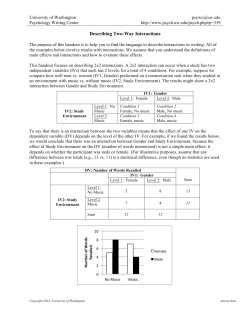Describing Two-Way Interactions