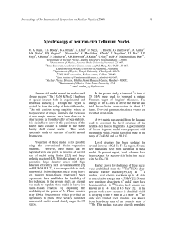 Spectroscopy of neutron-rich Tellurium Nuclei.