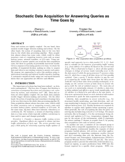 Stochastic Data Acquisition for Answering Queries as Time Goes by