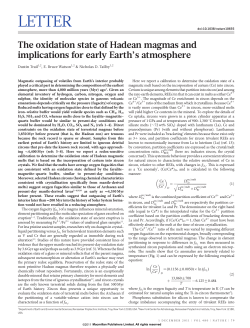 The oxidation state of Hadean magmas and implications for early