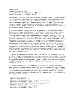 The End of an Era - Park City Museum