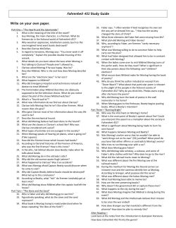 Fahrenheit 451 Study Guide