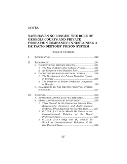NOTES SAFE HAVEN NO LONGER: THE ROLE OF GEORGIA
